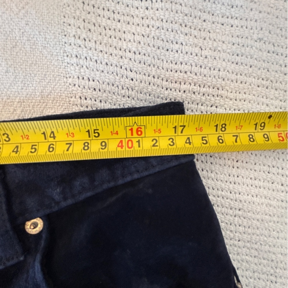 Vintage Wash 2 Wear W2W Mens Size 36 Suede Pants Machine Washable Navy Blue Pant - Picture 12 of 14